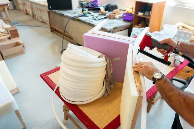 Los tapiceros en La Paz en Bolivia